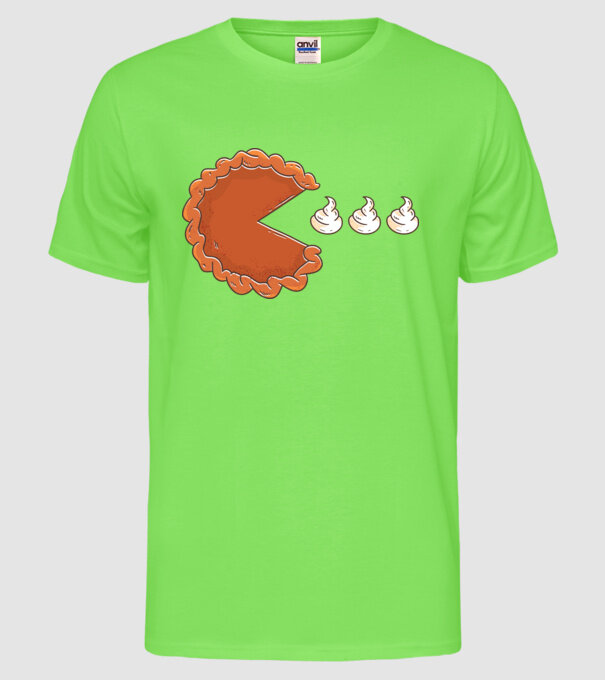 Pacman Cookie model verde neon pe tricou