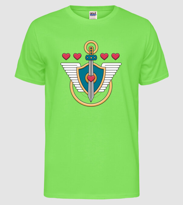 Scut - Gamer model verde neon pe tricou