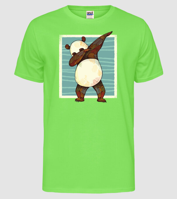 Panda DAB dans model verde neon pe tricou