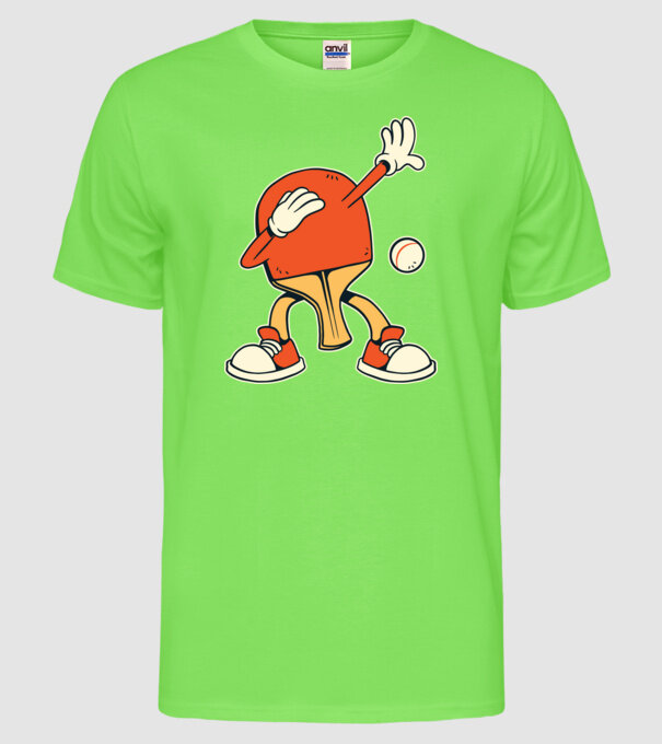 Ping Pong DAB model verde neon pe tricou