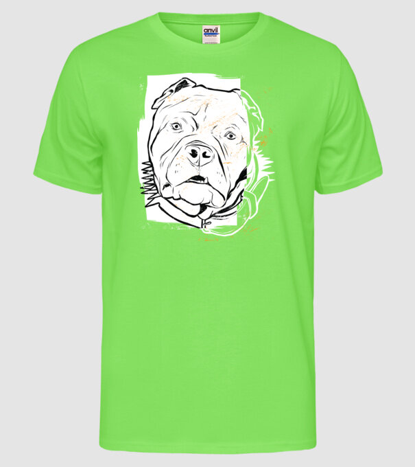 Cap Pitbull model verde neon pe tricou