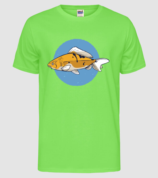 Pescuit la crap model verde neon pe tricou
