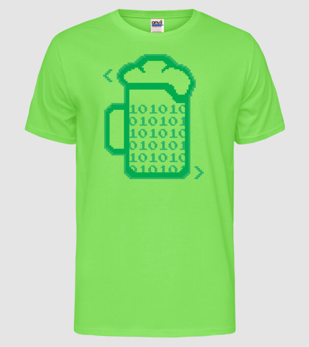 Bere Programator model verde neon pe tricou