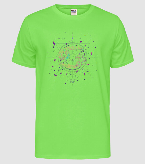 Cancer Zodiac model verde neon pe tricou