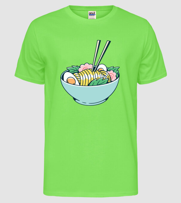 Paste Ramen model verde neon pe tricou