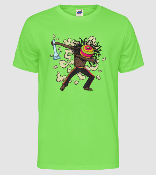 Dreadlock DAB model verde neon pe tricou