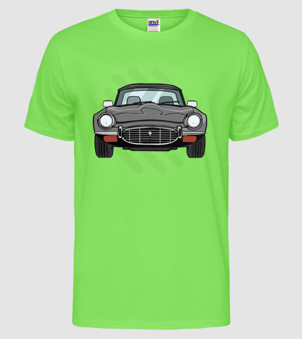 Mașină veche model verde neon pe tricou