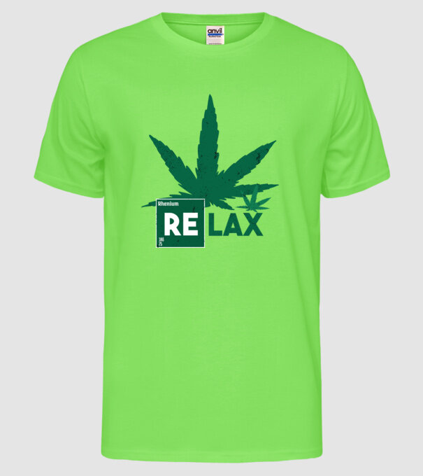 Relax Cannabis model verde neon pe tricou