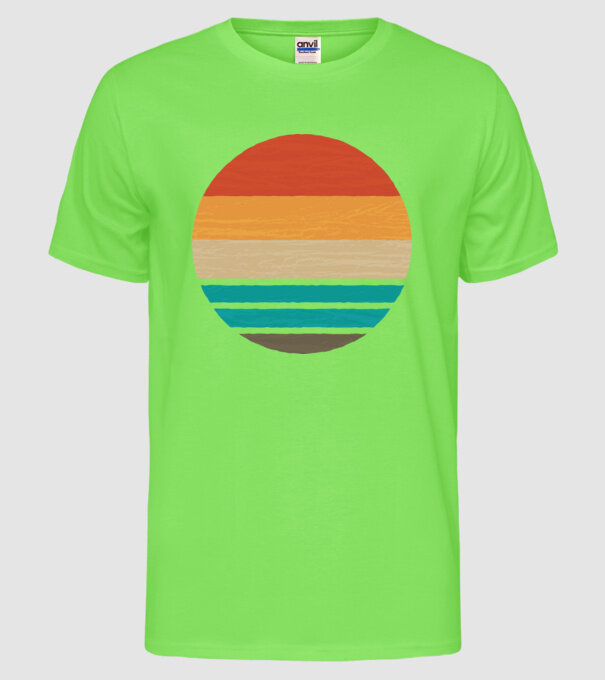 Fond Retro model verde neon pe tricou