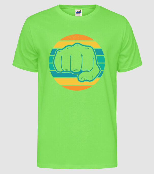 Pumn Retro model verde neon pe tricou