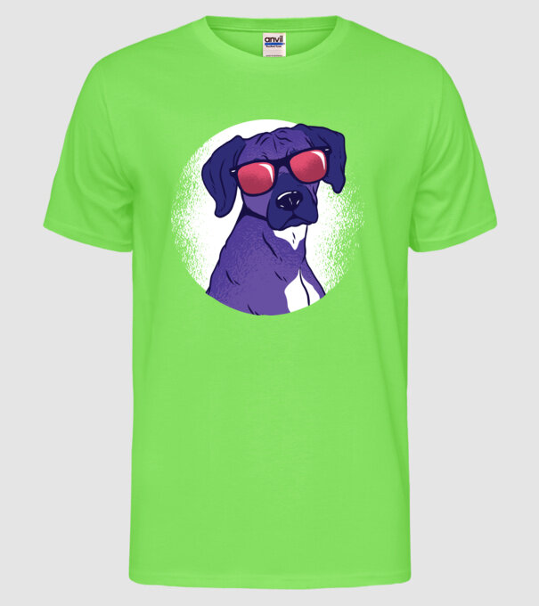 Rhodesian Ridgeback Câine cool cu ochelari de soare model verde neon pe tricou