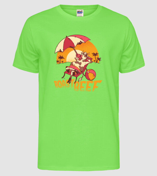 Friptură de vită - Roast Beef model verde neon pe tricou