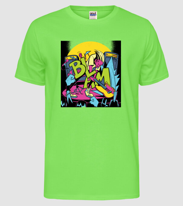 Star rock model verde neon pe tricou