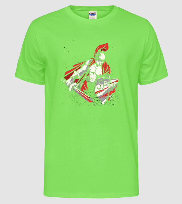 SPQR războinic Roman model verde neon pe tricou