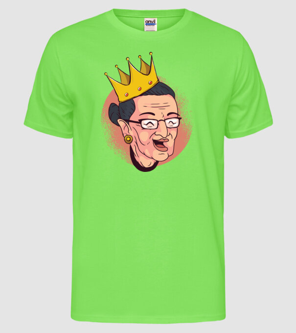 Ruth Bader Ginsburg model verde neon pe tricou