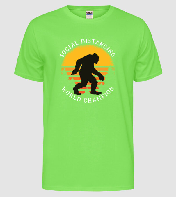 Campion Social Distancing model verde neon pe tricou