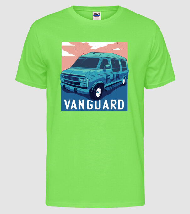 Microbus Sport Autocaravană model verde neon pe tricou