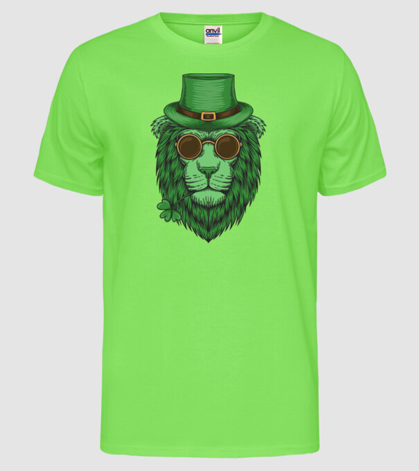 Sfântul Patrick Leu model verde neon pe tricou