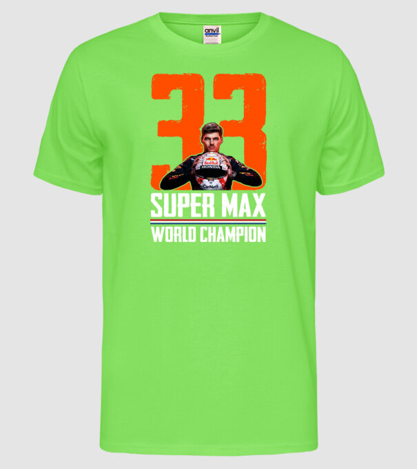 Super Max Formula 1 World Champion model verde neon pe tricou