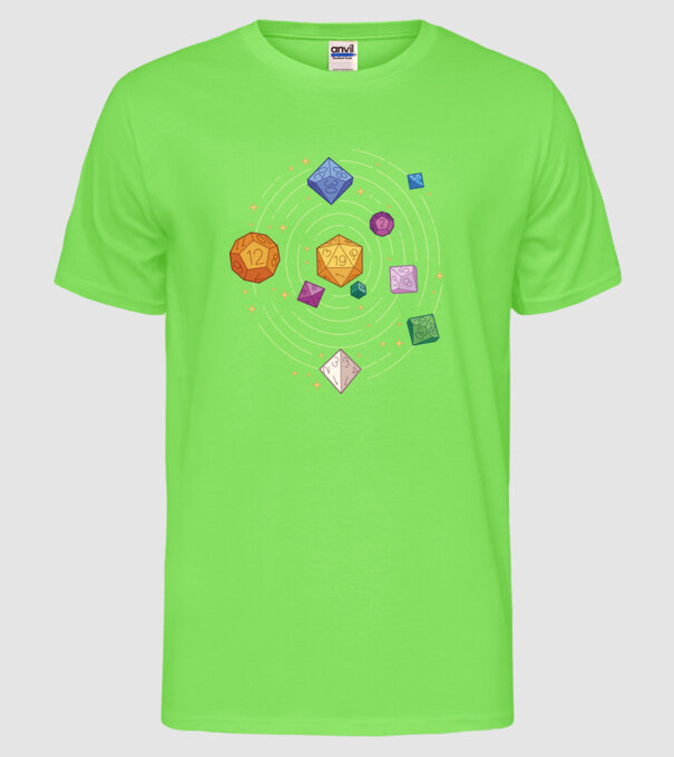 As de pică model verde neon pe tricou