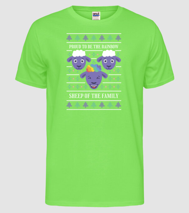 Miel cu curcubeu model verde neon pe tricou