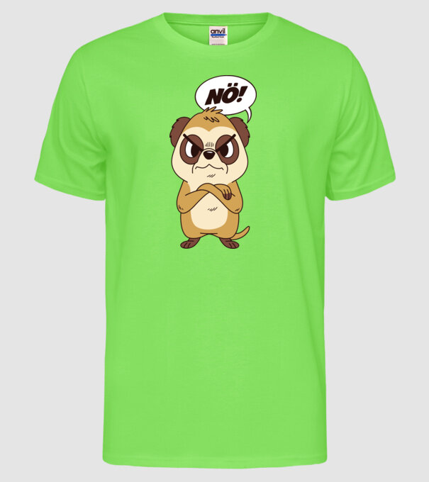Suricată model verde neon pe tricou