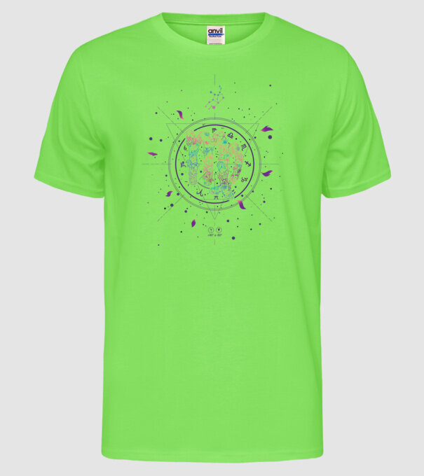 Virgo Zodiac model verde neon pe tricou