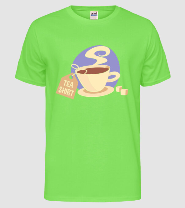 Teashirt model verde neon pe tricou