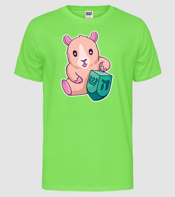 Porcușor de Guineea model verde neon pe tricou