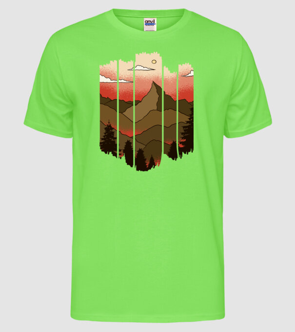 Imagine natură model verde neon pe tricou