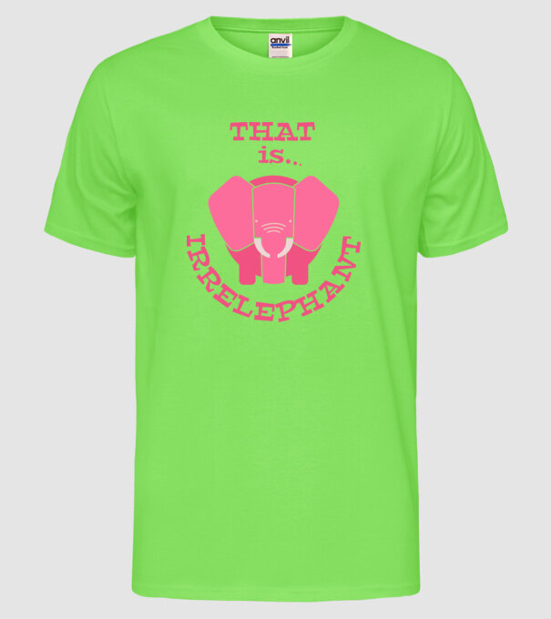 This is irrelephant model verde neon pe tricou