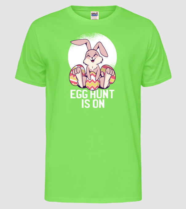 vânătoare de ouă de Paște ON model verde neon pe tricou