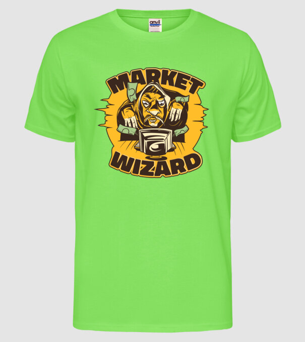 Guru al pieței bursiere model verde neon pe tricou