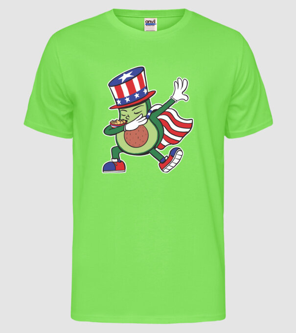 SUA Avocado DAB model verde neon pe tricou