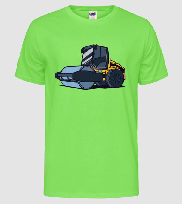 Rulou compresor model verde neon pe tricou