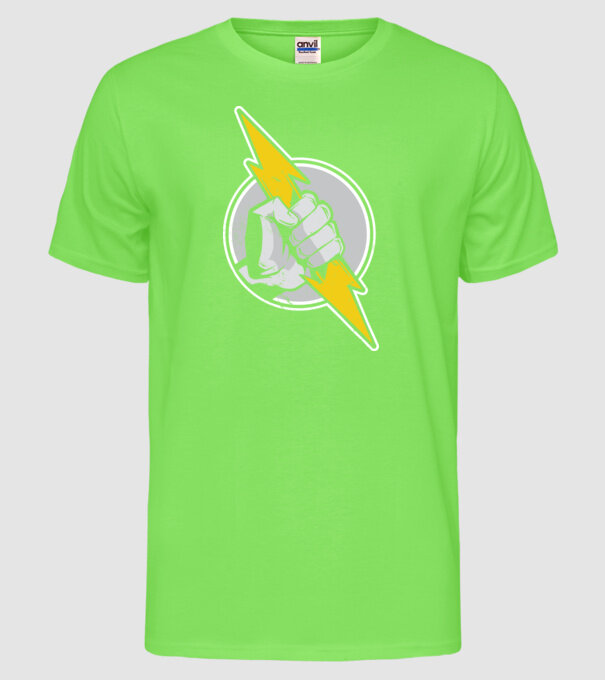 Tricou Electrician model verde neon pe tricou