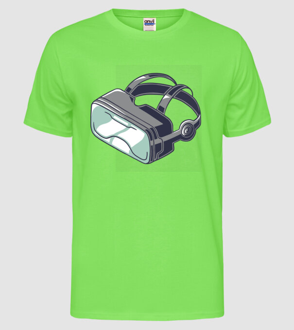 Ochelari VR model verde neon pe tricou