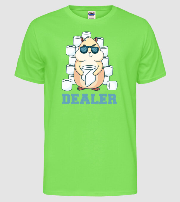 Dealer model verde neon pe tricou