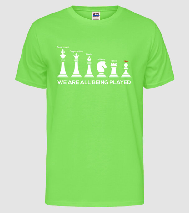 We are all being played model verde neon pe tricou