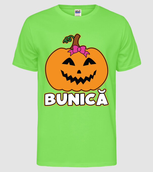 bunică model verde neon pe tricou