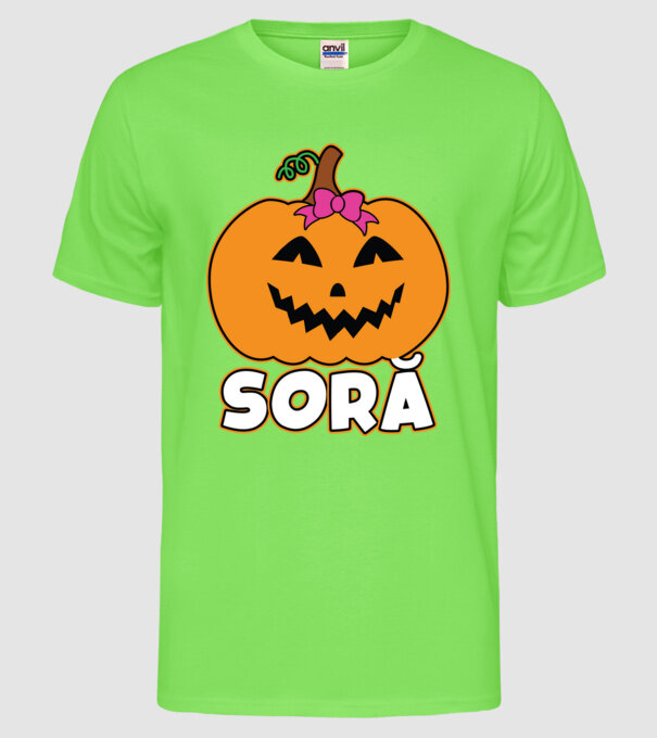 soră model verde neon pe tricou