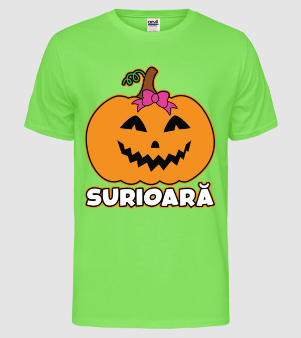 surioară model verde neon pe tricou