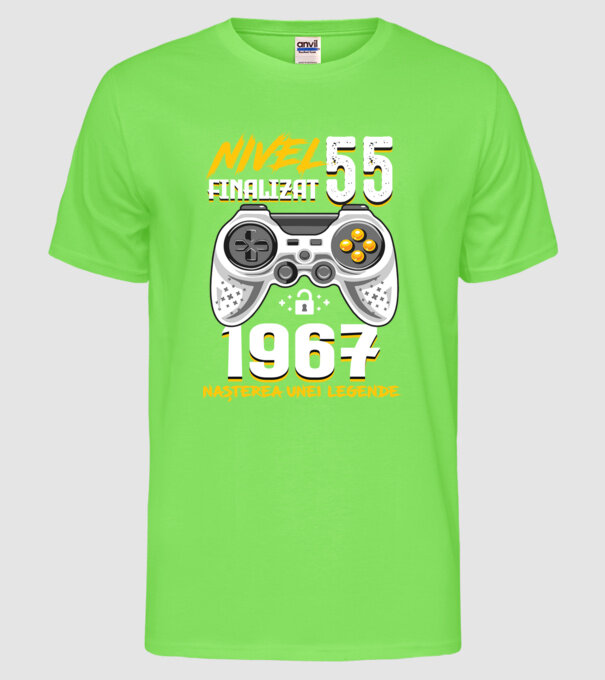 Nivel 55 finalizat. 1967 nașterea unei legende model verde neon pe tricou