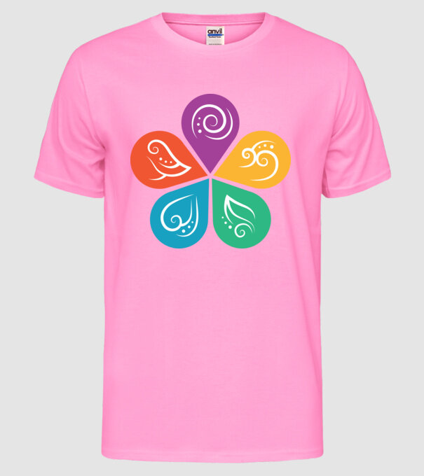 Ayurveda model roz neon pe tricou