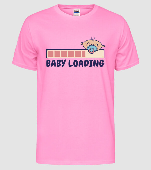 Bebe program încărcare model roz neon pe tricou