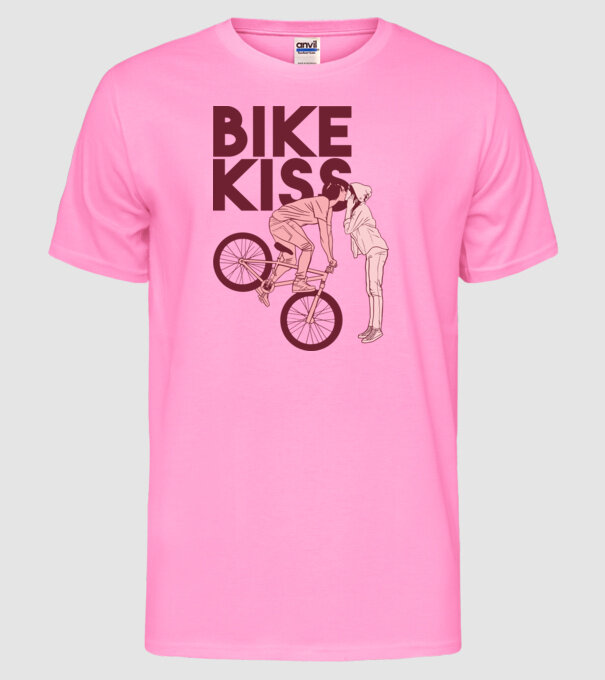 Pupici cu bicicletă model roz neon pe tricou