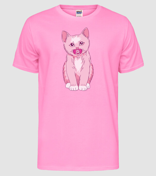 Pisică Baby model roz neon pe tricou