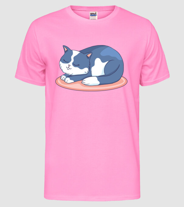 Pisicuță drăguță model roz neon pe tricou