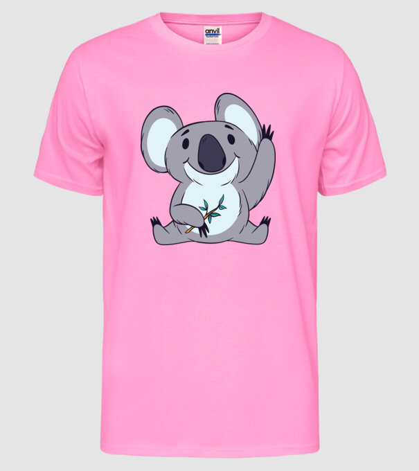 Koala drăguț model roz neon pe tricou
