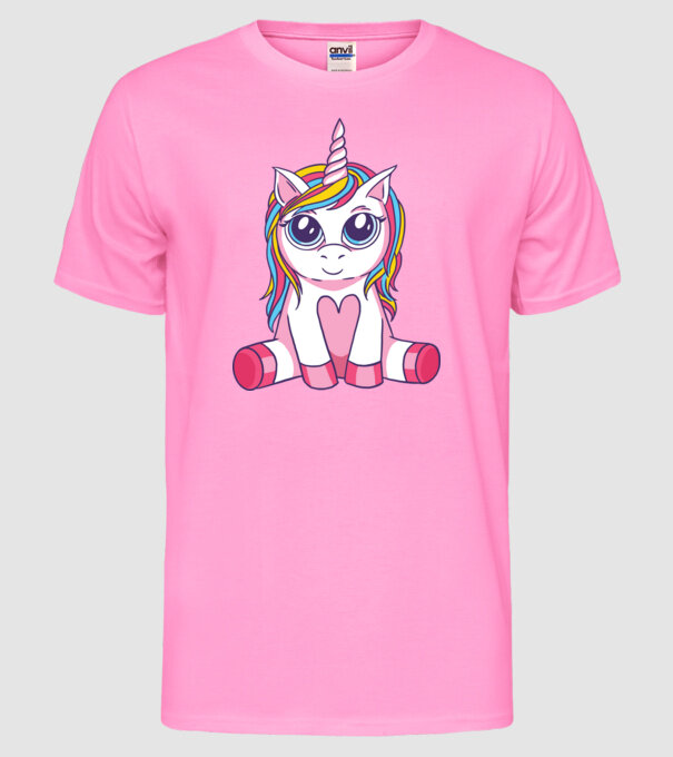 Unicorn drăguț model roz neon pe tricou